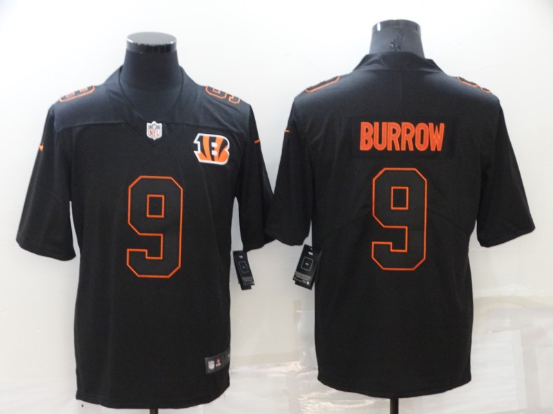 Men's Cincinnati Bengals Joe Burrow #9 Black Alternate Jersey